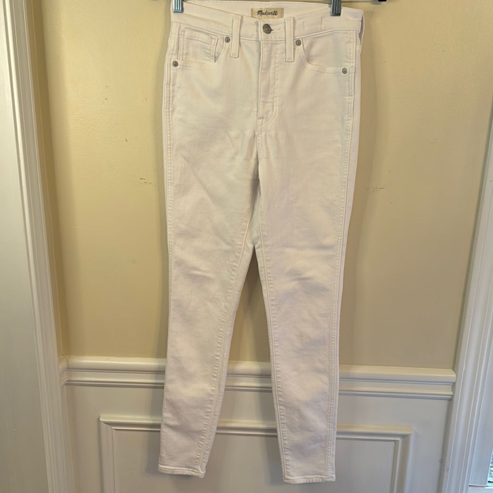 Madewell 10” High Rise Skinny White Jeans